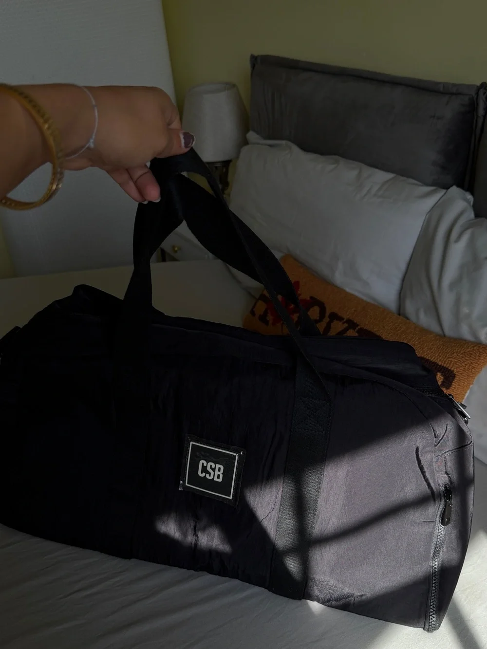 CSB Gym Bag Black Large Duffel Travel Workout Bag NEW with Tags